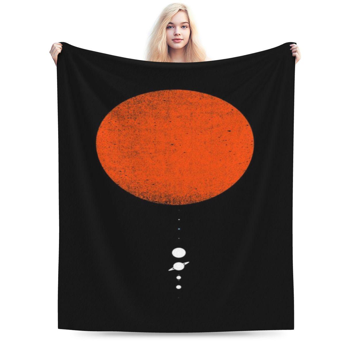 Minimal Solar System Custom Soft Gift An UltraSoft Micro Fleece Blanket 75x100cm