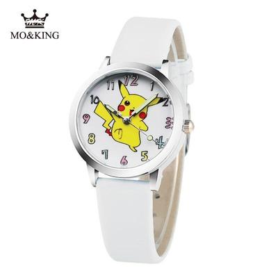1 Adet Deri Saatler Çocuk Karikatür Pikachu Saat Saat Erkek Saat Kız Çocuk Hediye