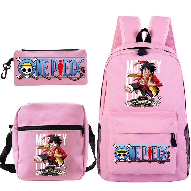 School Bag Large Capacity, Junior High School Students, Primary School Students, School Bag Three-Piece Set, Backpack, Messenger Bag, Stationery Bag