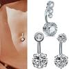 Zircon Crystal Ball Belly Button Rings Elegant Shiny Body Jewelry Gem Navel Piercing  Accessories
