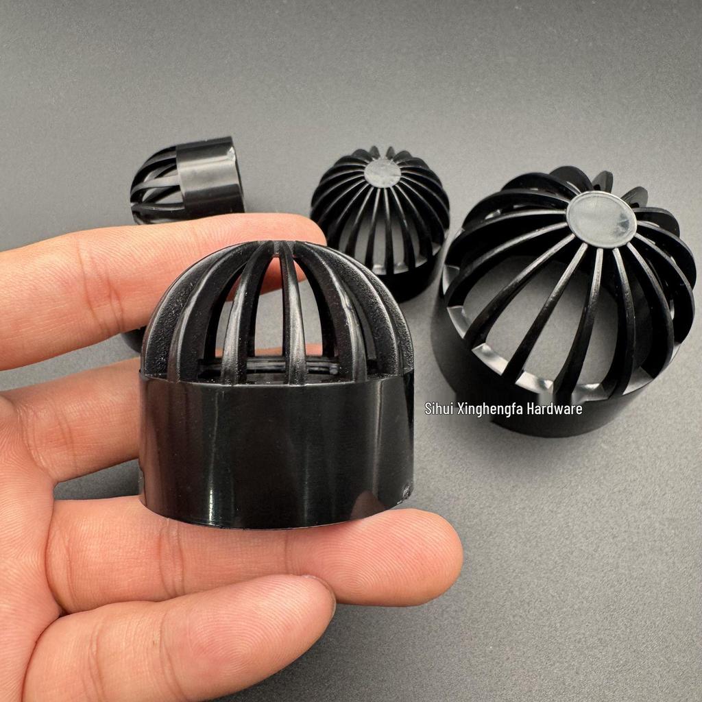 Schwarzer PVC-Aquarium-Ablaufrohr-Sieb | Atmungsaktives Wassereinlass-Filtergitter | Aquarium-Überlaufverbinder | Blumentopf-Design