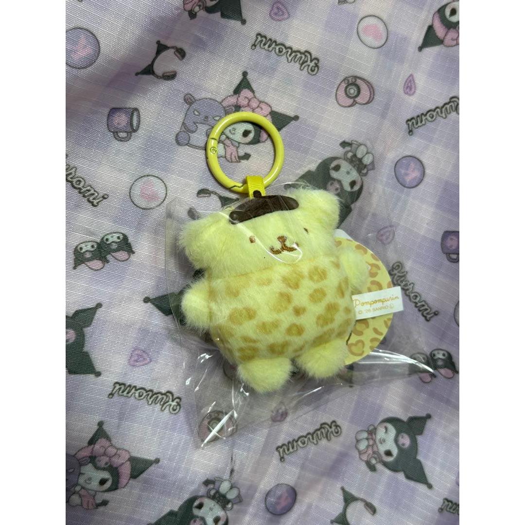 Sanrio Leopard Print Heart Fuwachibi Friends Mascot Pompompurin