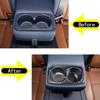 Carbon Fiber Car Rear Cup Holder Panel Cover trim Fits For Ford Maverick
