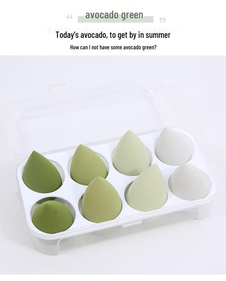 8-Piece Super Soft Beauty Sponge Set - Drop & Beveled Shapes