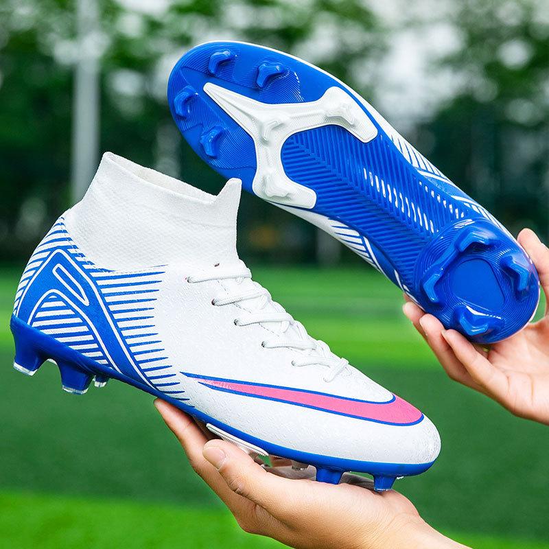 Summer European Cup Mbappe High-top Football Shoes AG Long Nails TF Broken Nails Couple Casual Sports Shoes