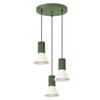 Estria 3P pendant lamp beige/olive green