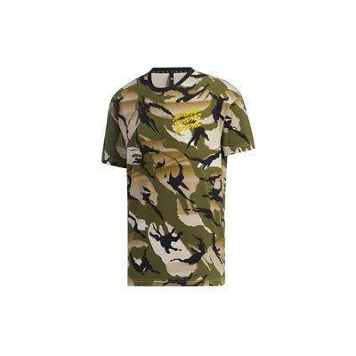 Graphic Camouflage Print Short Sleeve T-Shirt Men Tops Amber-Yellow GP0883