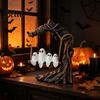 Ghost Figurine for Home Decor On Tree Swing Halloween Decor Resin Spooky with Vintage Unique Tabletop Base Festive Party Ornament Trick or