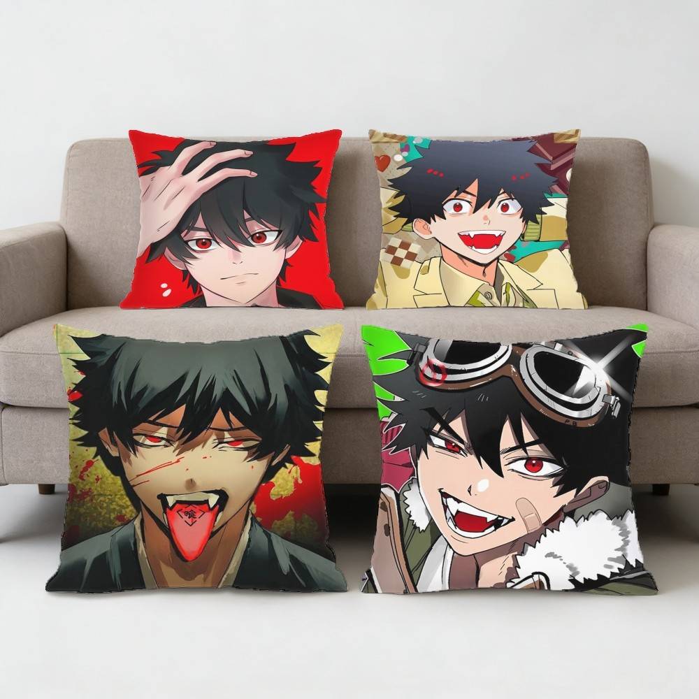 Phantom Busters Mogari Shishikuno PillowCase Sofa Living Room for Bedroom car Headboard Backrest Cushion Square Cushion Nap Time