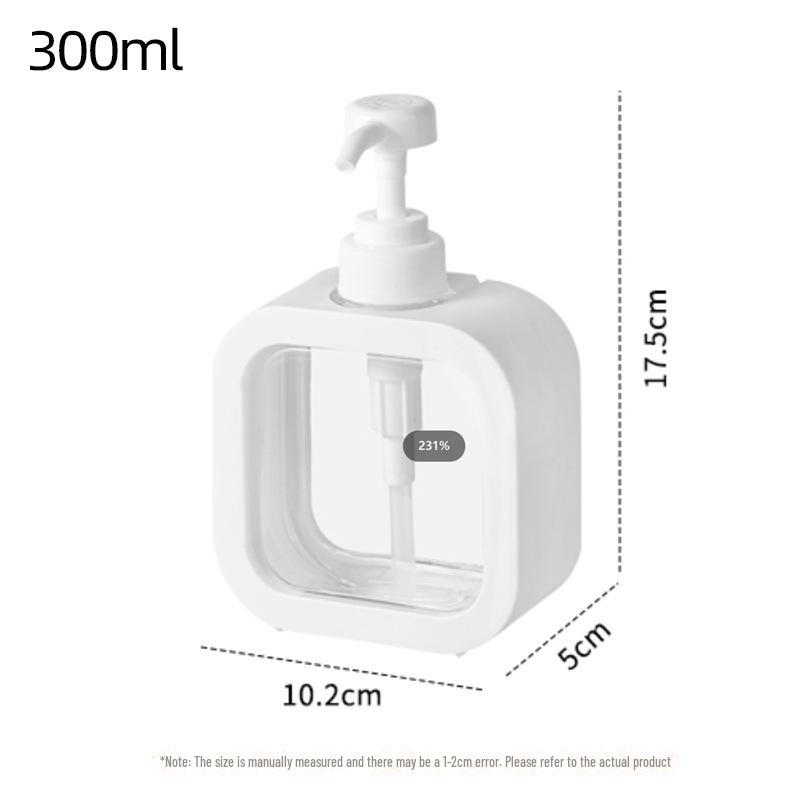 

Прозрачный пластиковый флакон с помпой для лосьона, жидкого мыла и геля для душа 300ml прозрачный