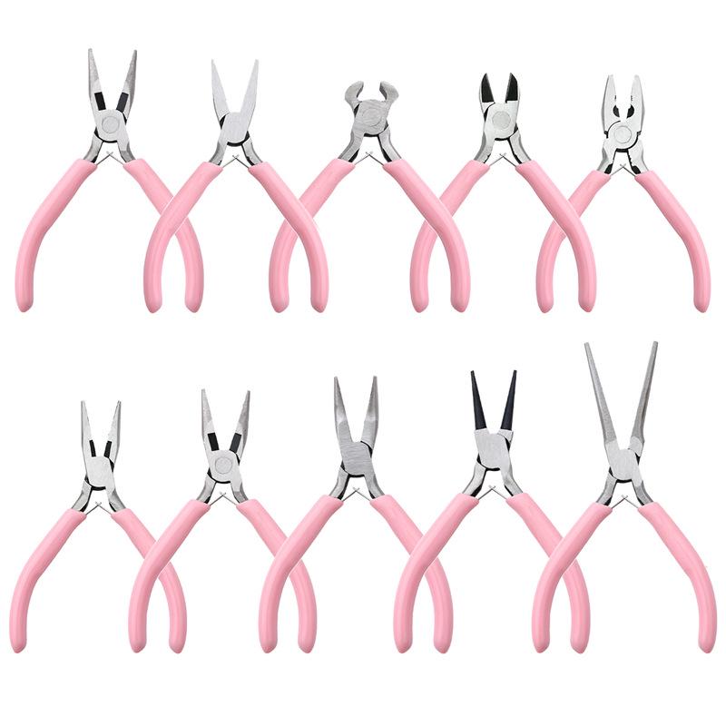 Handmade Trumpet Mini Jewelry Pliers Set: Pointed Nose & Round Nose for DIY Wire Wrapping & Beading