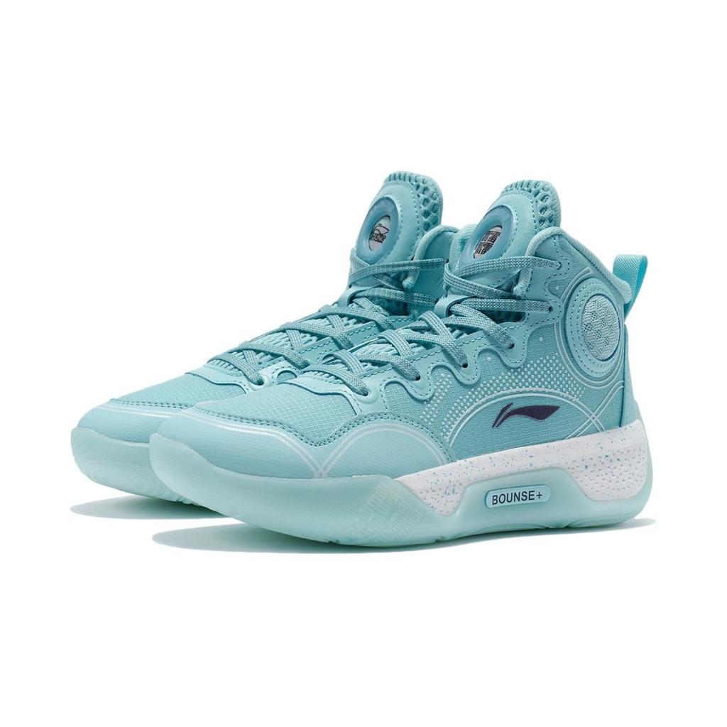 Li Ning Kids Yu Shuai 14 High-Top Basketball Shoes Kids Basketball Shoes Blue White YKBR072-7