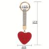 1PC Love Diamond Keychain Pendant Diamond Heart Keychain Bag Pendant Mobile Phone Decoration Couples Holiday Gift