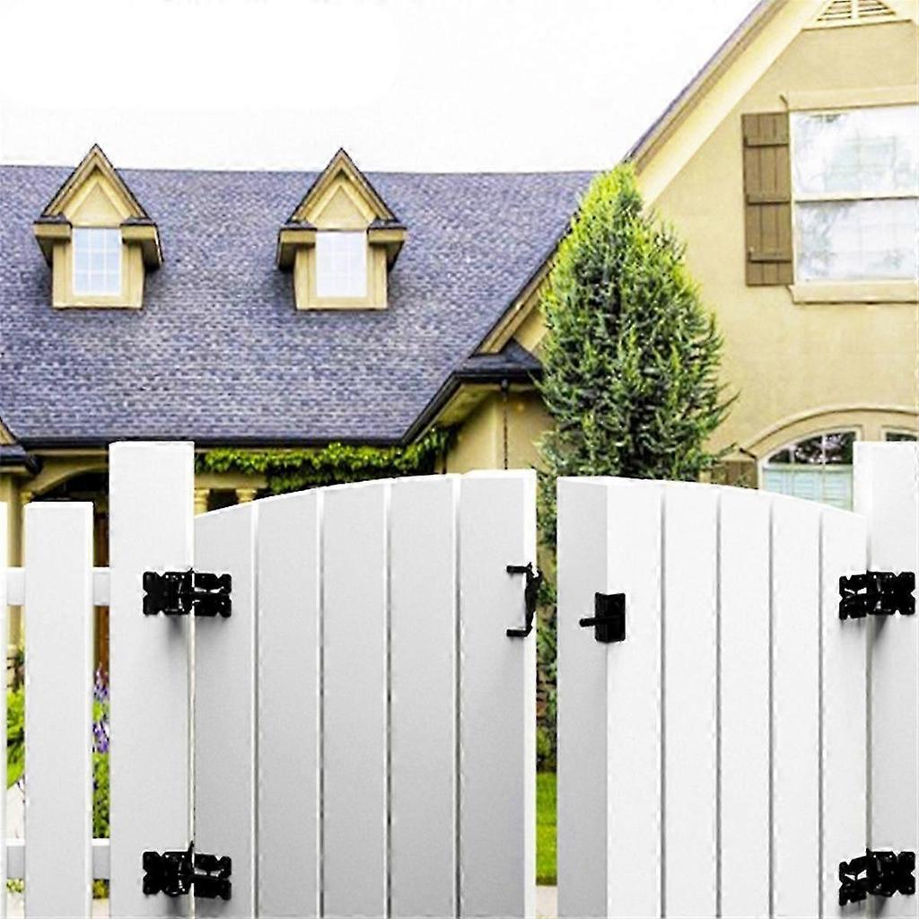 Heavy Duty Self Closing Gate Hinges for Wooden Fences Gates, 90 Degree Adjustable Gate Door Hinges Hardware Kit 2 Pack