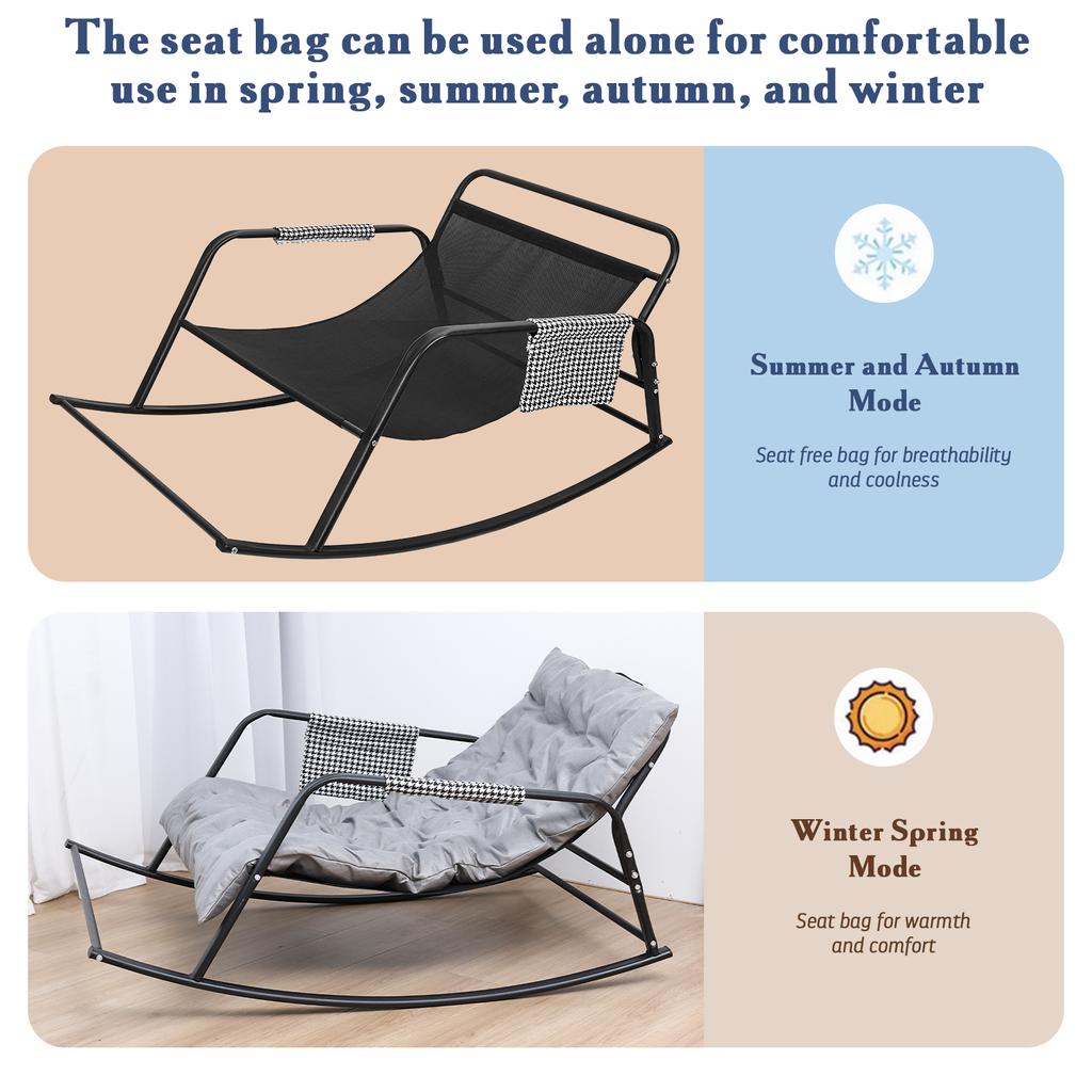 Rattan Weaving Rocking Chair Leisure Sofa Home Balcony Single Lazy Sofa Rocking Chair Rattan Chair Sleep Outdoor Living Room