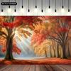 2D Plane, 1 Piece. Autumn Maple Leaf Pumpkin Thanksgiving Background Banner Banner Set