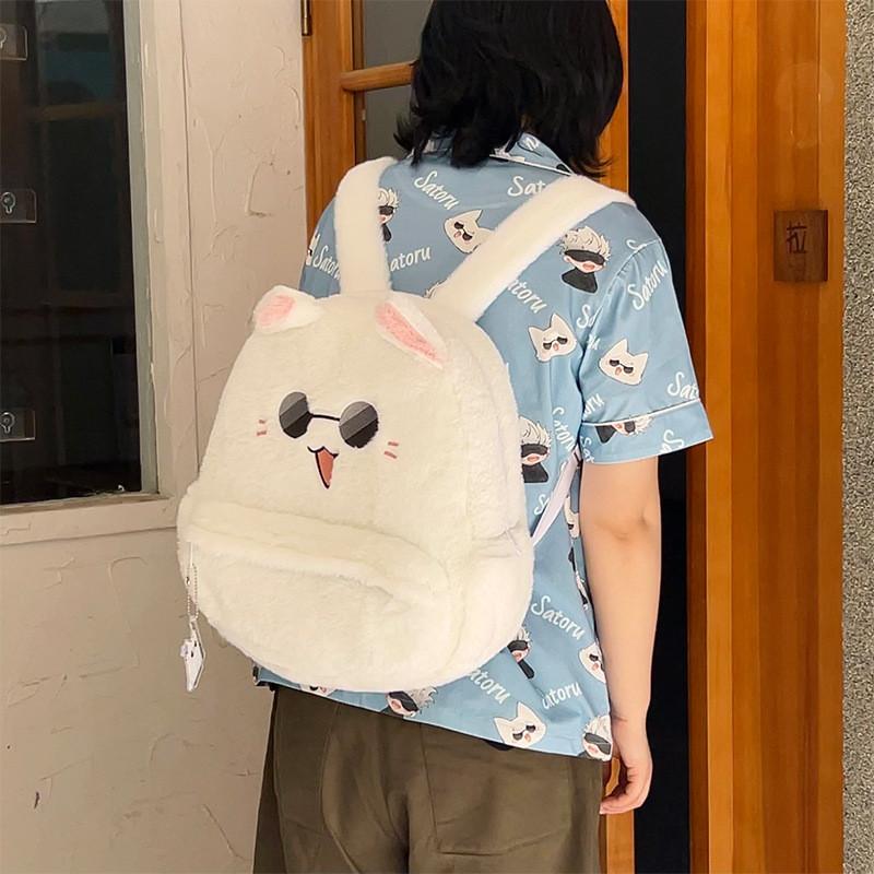 Kaisen Jujutsu Cartoon Plush Backpack Cute Girl Going Out Supplies Decorative