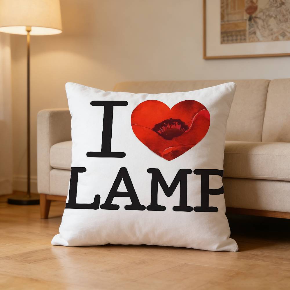 Band Lamp Lamp Genso Pillow Case for Sofa Living Room Home office Decor Protective Cover