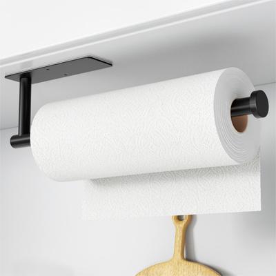 1pc Wall Mount Paper Towel Holder Stainless Steel Toilet Paper Stand  for Kitchen Bathroom