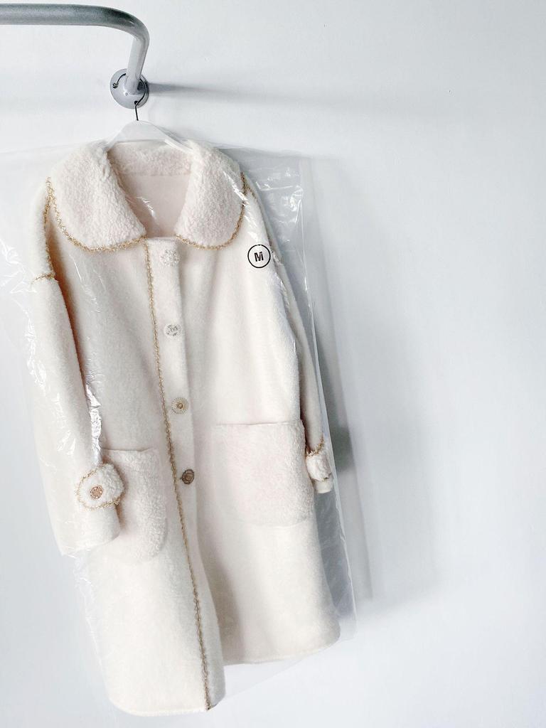 Women's Faux Fur Slim Mid-Length Woolen Coat for Autumn and Winter