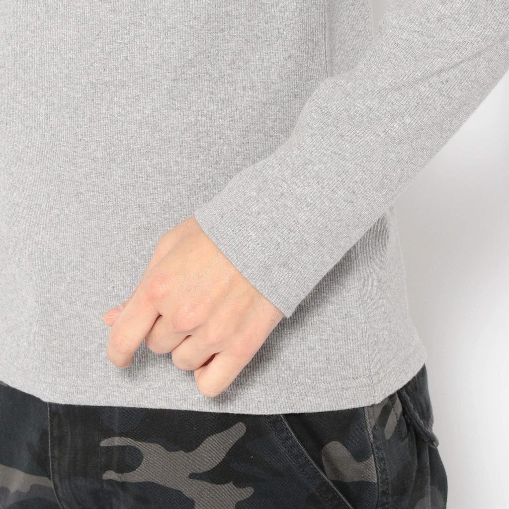 Avirex Daily Rib Henley Neck Tee (Antibacterial and Odor Resistant) Men's Size L, Size 6153482, Black