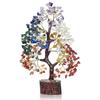 Handgefertigte Bunte Kristallstein Baum Figur Ornament für Reichtum und Positive Energie Büro und Zuhause Schreibtisch Dekorationen