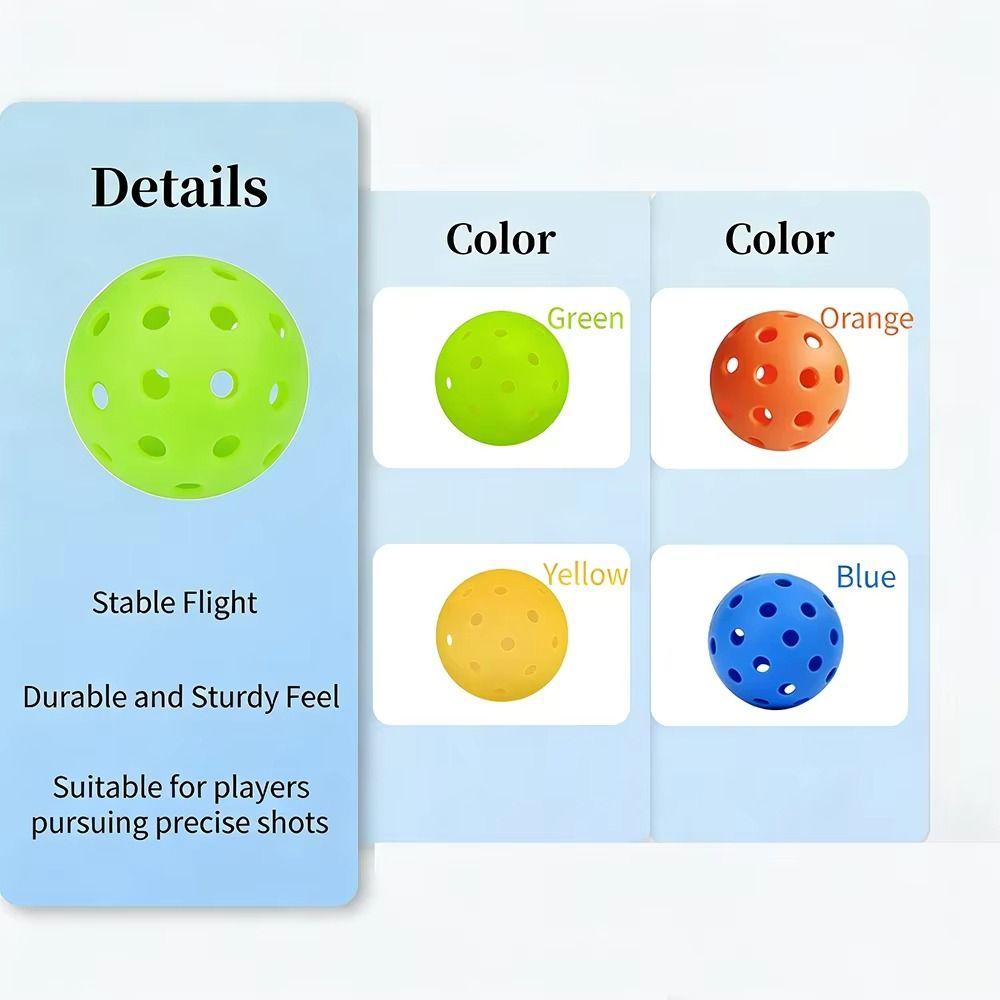 High Visibility 40 Holes Pickleball Good Performance Pickleball Training Ball Practice Accessories