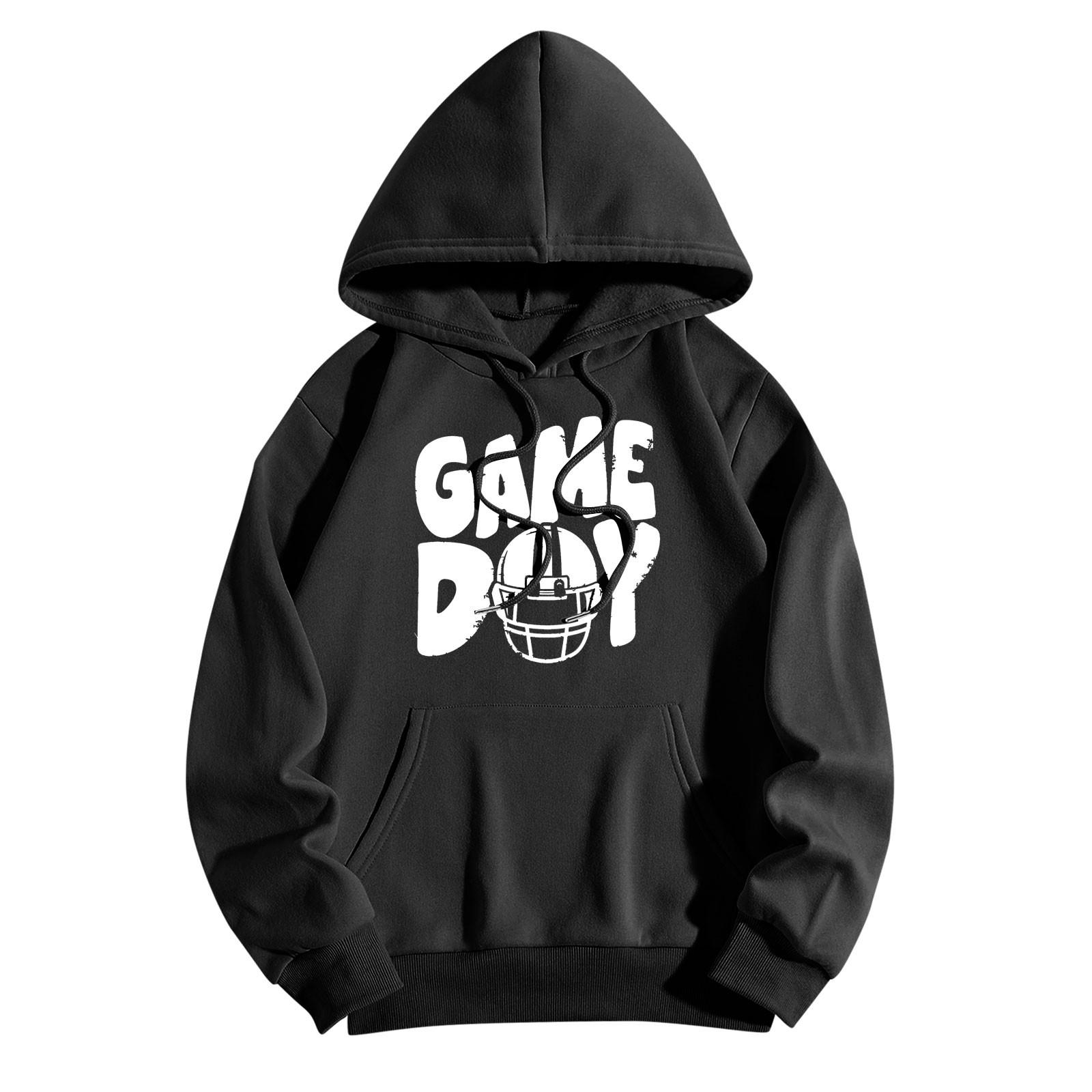 

Толстовки для девочек-подростков с длинным рукавом и принтом букв, повседневные графические толстовки с капюшоном, пуловер с завязками, симпатичная толстовка большого размера L чёрный