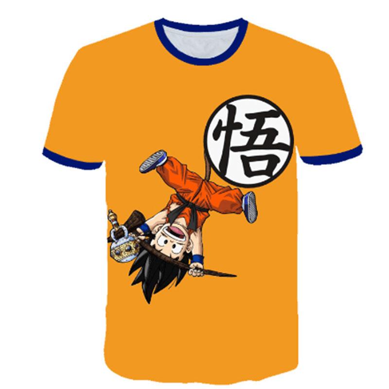 2024 Letní tričko pro kluky Dragon Ball Z 3D potisk Goku Pánská Harajuku móda Krátký rukáv Ležérní top