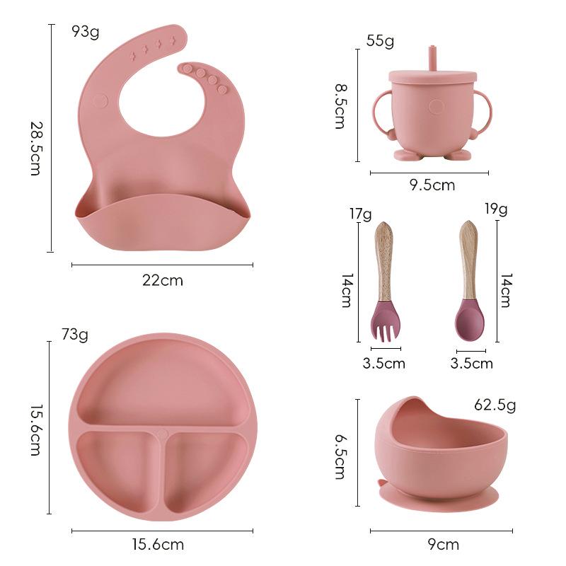 Children s Silicone Placemat & Tableware Set: Food Bowl, Fork, Spoon, Bib