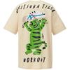ONITSUKA TIGER Printed Pattern Loose Fit Round Neck Short Sleeve T-Shirt Unisex Tops Ivory 2183B465-750