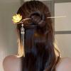 Épingle à Cheveux Fleur Lumineuse Pour Femmes Créative Lotus Émet Lumière Lanterne Gland Bâton à Cheveux Style Chinois Vintage Métal Accessoire de Cheveux