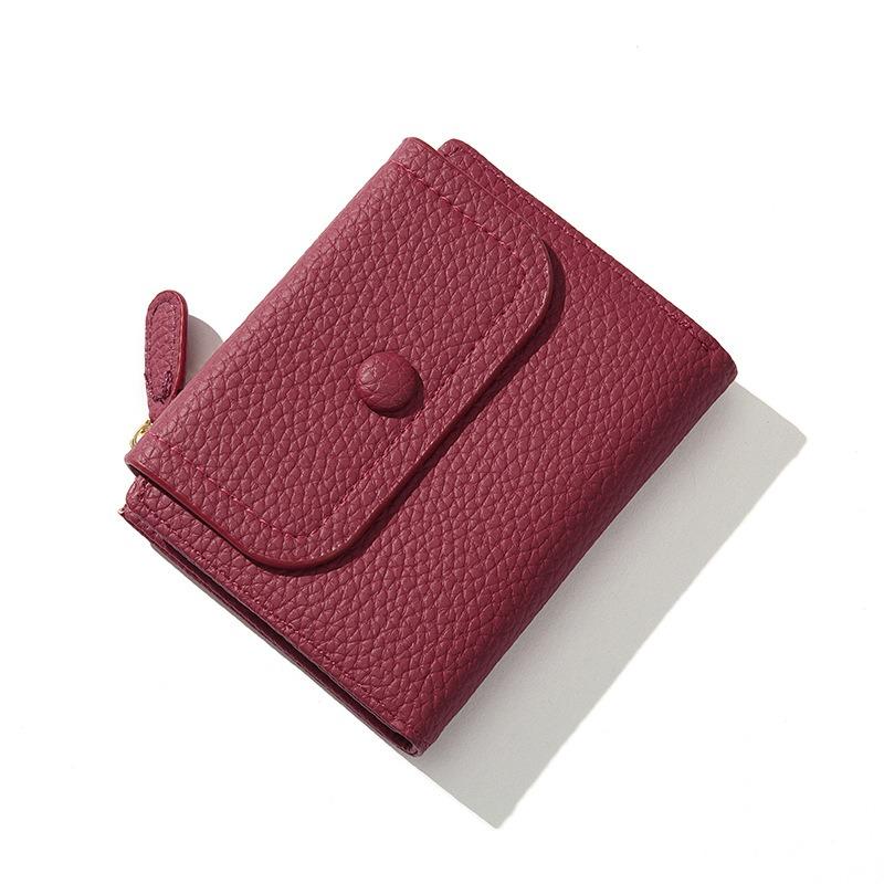 Women Wallets PU Leather Female Purse Mini Hasp Solid Multi-Cards Holder Coin Short Wallets Slim Small Wallet Zipper Hasp