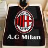 AC Milan Printed Flannel Blanket, Soft Throw for Bedroom Sofa, Washable, Fan Merchandise, Great Gift.