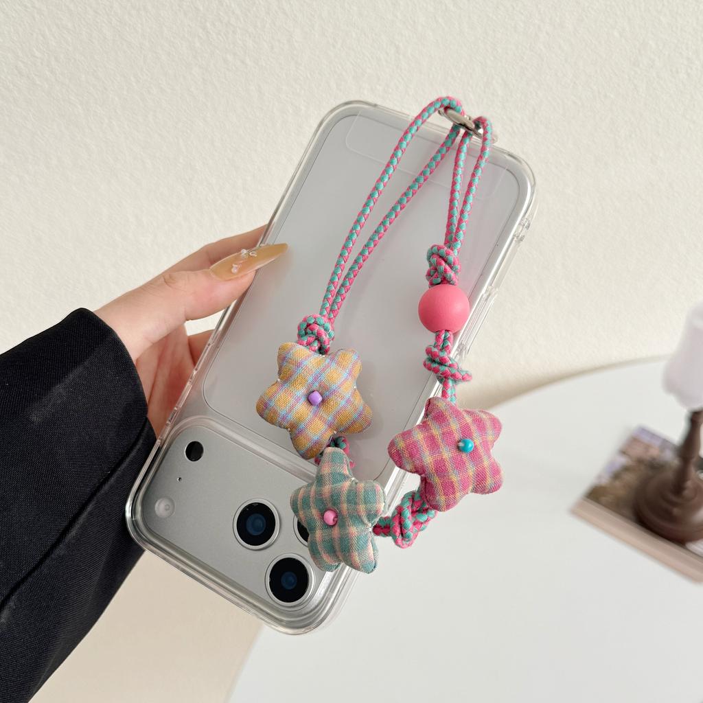 Fashionable And Creative Denim Flower Phone Lanyard, Wrist Short Rope, Water Bottle Backpack Universal Decorative Pendant