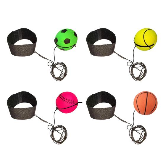 Håndleddreturballstreng Gummi Rebound hoppende ball Pålitelig Kompakt størrelse Bærbar håndleddstrening Armbåndleketøy