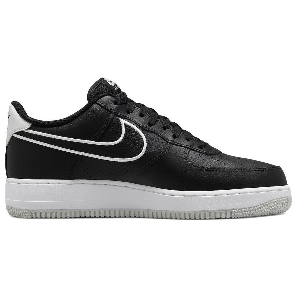 Nike Air Force 1 07 bestickter Swoosh – schwarze Herren-Sneaker, Weiß, Photon-Dust FJ4211-001