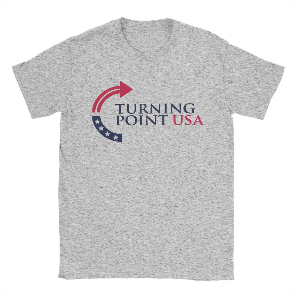 Turning Point USA Charlie Kirk T Shirt Men Women Cotton Funny T-Shirts Round Collar Tees Short Sleeve Tops Gift Idea