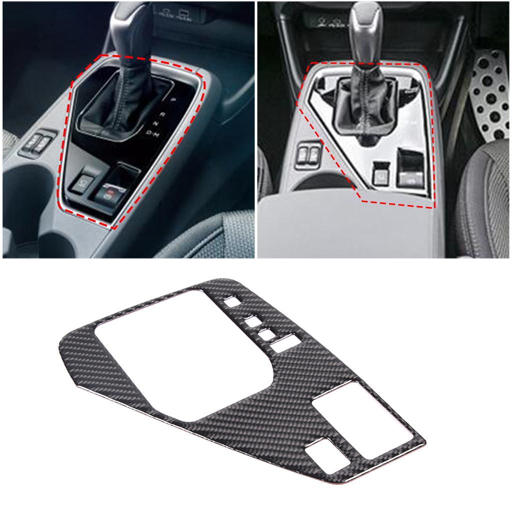 RHD Carbon Fiber Center Gear Shift Panel Cover Trim For Subaru Crosstrek -24
