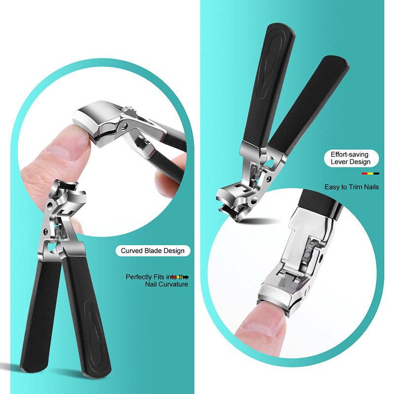 1Pcs Angled Head Nail Clippers For Seniors - Ergonomic Toenail Clipper For Thick Nails, Premium Steel Nail Cutter Trimmer