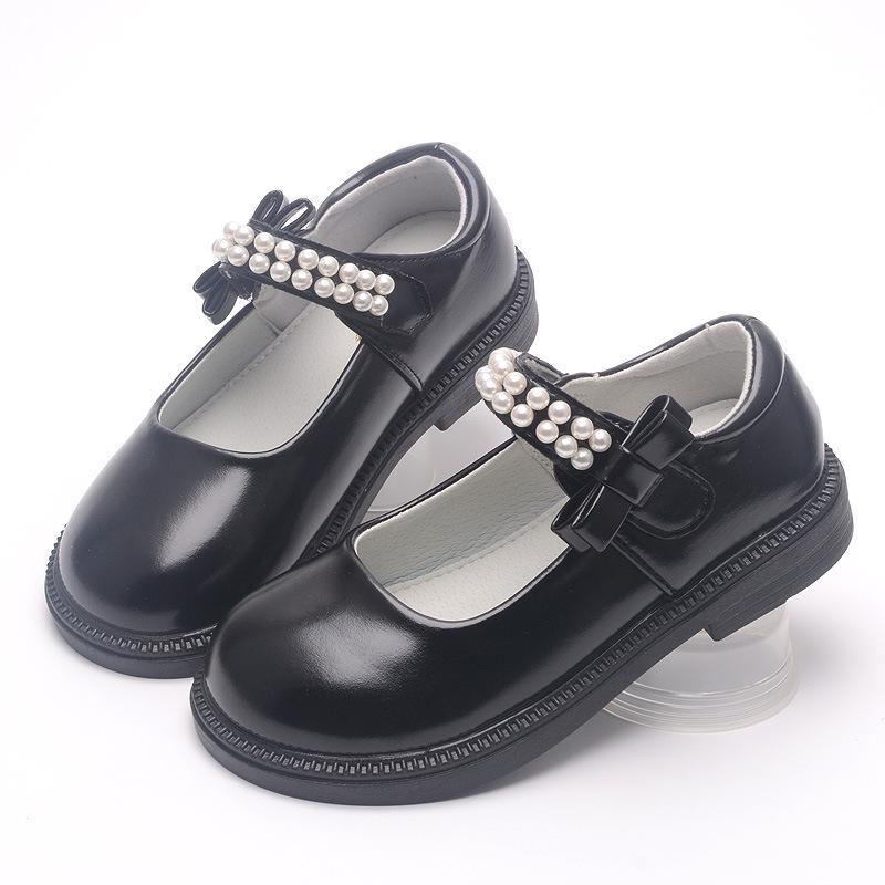 Mary Jane children's princess shoes, black girls' leather shoes, autumn British style school student performance soft-soled children's shoes