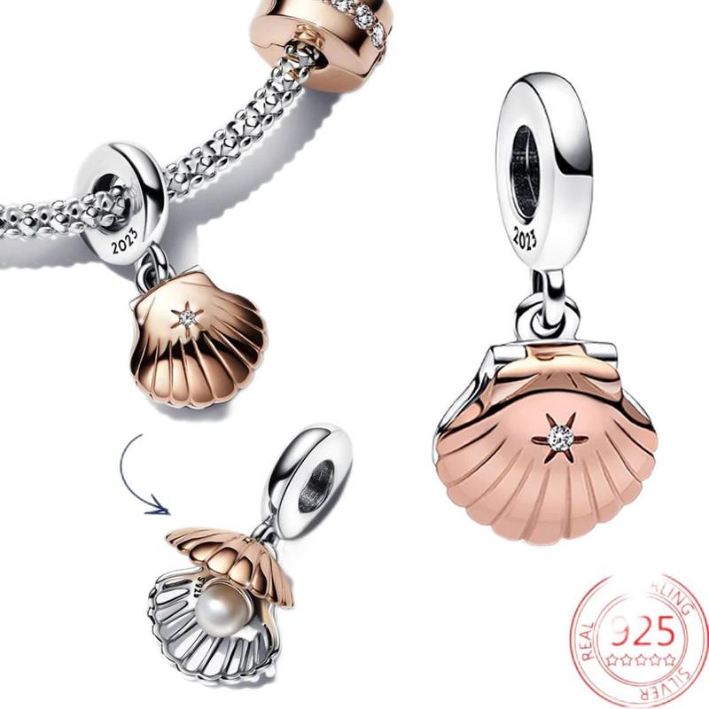 Charms camaleonte adatti a braccialetti originali alla moda in argento 925 con zircone, perlina a forma di polpo e tartaruga, ciondolo a forma di farfalla e lucciola, fai da te per realizzare gioielli
