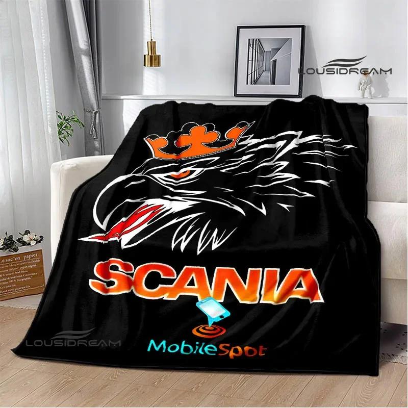 3D S-Scania Truck Printed Blanket Picnic Blanket Warm Flannel Blankets Home Bed Linings Blankets for Beds Birthday Gift