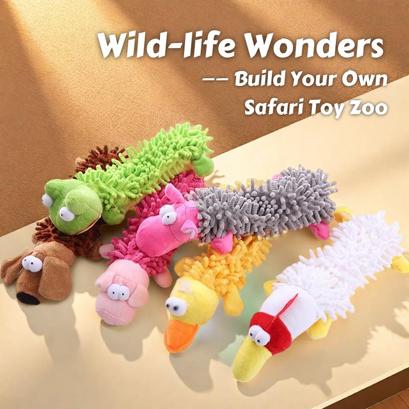 Durable Shaggy Plush Chew Toys for Dogs – Bionics Animal Design Teething Relief & Aggressive Chewer-Safe Dental Care