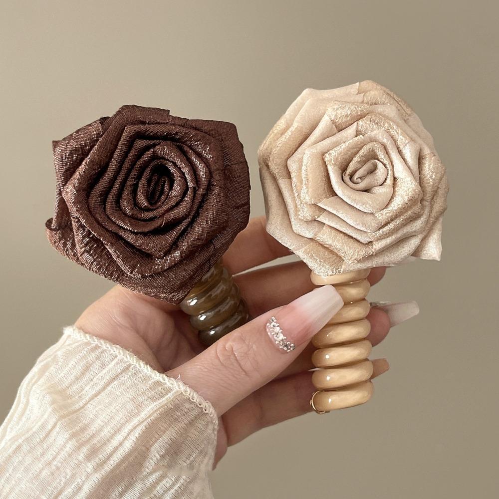 

Elastic Telephone Wire Hair Rope Straight Braid Hair Tie Elegant Spiral Hair Rope Girl