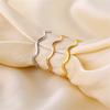 Fashion Simple Wave Ring Stainless Steel Women‘s Vintage Geometric Line Finger Rings Wedding Jewelry Gift for Lover Couple New