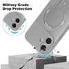 Protective Case - BOOLING - for iPhone 17 - Silicone with Magnetic Circle and Stand - Grey