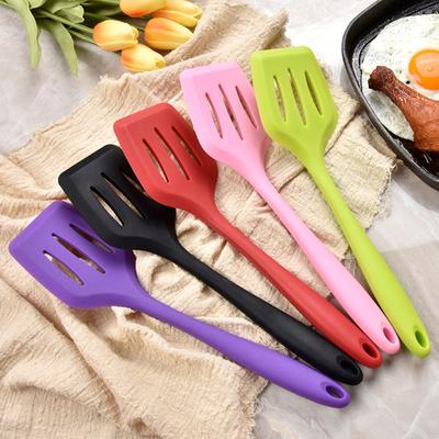 Pan Scoop Slotted Turners Non-Stick Cooking Utensils Kitchen AccessoriesSilicone Turner Spatula Fried Shovel Egg Fish Frying