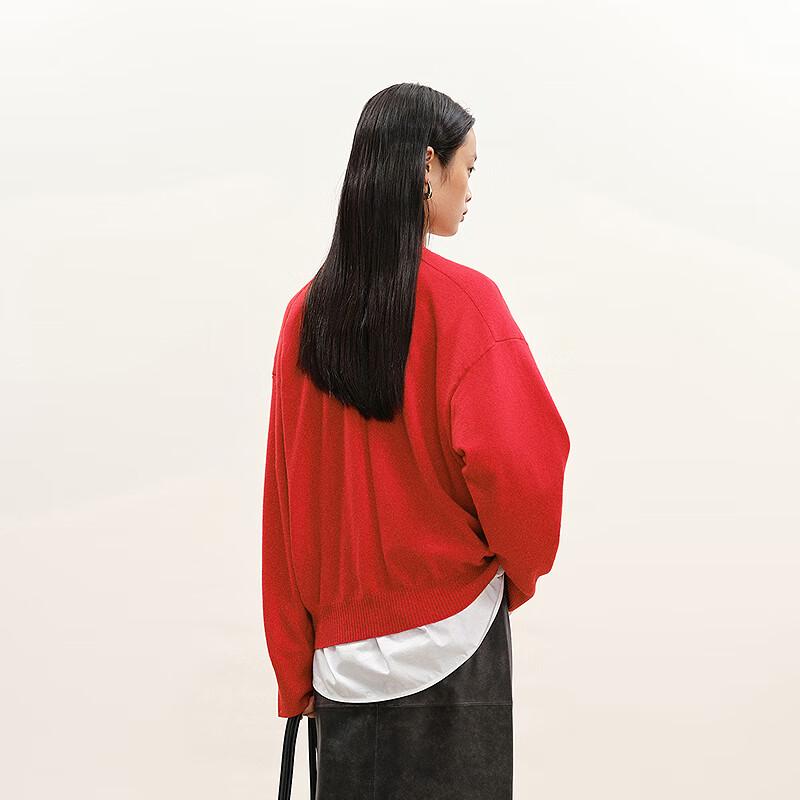 LESS 2026 Spring V-Neck Short Cashmere Cardigan