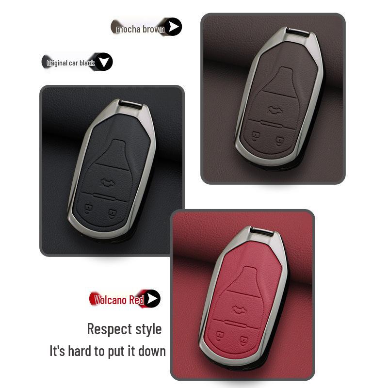 Hanteng X7/X5/X7s Key Case: Metal Shell Car Remote Bag with Men's Buckle
